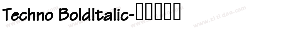 Techno BoldItalic字体转换